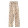 Pantalones de Pijama para Mujer Verano Pantalones Finos Pantalones de Aire Acondicionado Casuales Sueltos Pantalones para el Hogar Uso Exterior Algodón Puro Hilo de Doble Capa Sueltos