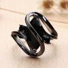 Wo a Europa y Estados Unidos simple deseo eBay negro dorado forma de S circón diamante de alta calidad cruz moda anillo anillo