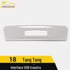 Adequado para 18 Tang interface USB traseira anel brilhante Tang porta de carregamento soquete de isqueiro acessórios de modificação de moldura decorativa