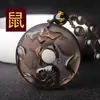 Collar con Colgante de Hebilla de la Paz de Obsidiana Hielo Signo del Zodíaco para Hombre Collar para Mujer Año del Zodíaco Tigre Colgante Patronus
