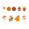 Acessórios para Joias DIY de Natal Desenho Animado Papai Noel Acessórios de Feriado Decoração de Bolsa Pingente de Liga Metálica com Gotejamento de Óleo