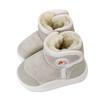 Botas de Nieve para Bebé Invierno Forradas de Felpa Engrosadas Botas para Niños Cortas Suela Suave Velcro Color Sólido Cálidas Zapatos de Algodón Impermeables
