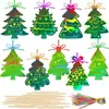 Venta Caliente Transfronteriza de Amazon Papel de Rascar de Colores Verde Navideño Árbol de Navidad Arte de Rascar Disponible para Colorear al por Mayor
