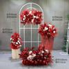Boda Nueva Boda Auditorio Flecha Maceta Arte Floral Simulación Flor Colgante Camino de Flores Esquina de Flores Rojo Grande Utilería China