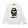 Sudadera Redonda de Marca de Moda Transfronteriza Bape para Hombre, Otoño e Invierno Manga Larga Estampado de Letras Holgada Pullover Superior, Estilo de Marca de Moda