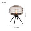 Lámpara de escritorio de cristal de estilo industrial minimalista nórdico para sala de estar, lámpara de estudio creativa post-moderna personalizada de diseñador para mesita de noche de dormitorio