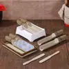 Set de dos moldes para pasta de camarón tipo tubo de bambú imitación melamina, plato creativo de tres colores para pasta de camarón, plato para pasta de pescado, plato para albóndigas de pescado