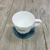 Posavasos Redondo Retro Aislante de 3 mm Color Puro Cuero Antideslizante Impermeable No Lavable Resistente al Aceite Posavasos Aislante para Café