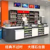 Mostrador de Caja de Supermercado Meiyijia Personalizado Combinación de Gabinete para Tabaco y Alcohol Estante de Exhibición Mostrador de Caja Todo Acero Mármol para Tienda de Conveniencia