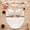 Venta Directa de Fábrica Conjunto de Sujetador de Lunares y Flores para Niña Algodón Puro Encaje Ropa Interior para Estudiante Dropshipping