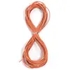 Corda redonda de couro genuíno camada superior de couro corda redonda corda chata cor natural diy artesanato em couro feito à mão materiais acessórios para pulseira joias