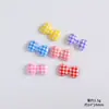 Acessórios de resina com laço de animal, xadrez de renda fofo, frutas, maçã, acessórios DIY feitos à mão com cola cremosa para joias
