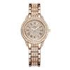Reloj Moda Elegante Diamante Completo Lujo Ligero Impermeable Cornucopia Reloj de Mujer 68005