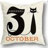 Funda de Almohada de Halloween Más Vendida de Amazon Estampado de Fantasma Material de Lino Funda de Almohada Decoración Festiva Americana