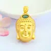 Colgante de Cabeza de Guanyin de Jadeíta Natural Grado A de Guan Yu Collar de Bodhisattva de Jade Azul Transparente Transmisión en Vivo Templo Mayorista S5062407