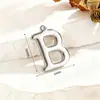 Pingentes de Letra Espelhados em Aço Inoxidável A-Z em Estoque, Cor Dourada 18K, Acessórios de 26 Letras Pingentes para Joias DIY