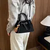 Lujo discreto de alta gama, diseño de nicho, bolso de mano de gamuza con detalles plisados, nueva colección otoño/invierno 2026 para mujer, bolso de hombro o bolso cruzado