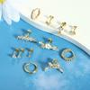 Cross-border Hot-selling Zircon Round Brincos Femininos Trendy Light Luxo High-end Sense Brincos Atacado Piercing Brincos