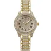 Explosiones de Comercio Exterior Moda Patrón Romano Diamante Reloj de Pulsera para Mujer Reloj de Pulsera de Cuarzo Brazalete Reloj de Pulsera para Mujer Fabricantes en stock