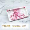 Caja desechable para sushi rectangular Caja de embalaje para salmón Caja para llevar con impresión japonesa Caja para sushi con tapa
