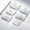 Pinzas para el Cabello DIY con Formas Cuadradas y Semicirculares, Pinzas de Tiburón para Mujer, Pinzas Transparentes para el Cabello X20