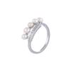 Anillo de Perlas Oreja de Trigo Estilo Coreano Diseño Nicho Sentido Moda Personalizada Lujo Ligero Elegante Combinable Anillo Ajustable para Mujer