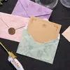 Set de Papel de Carta Dorado Transfronterizo con Textura Gofrada Estilo Canal Carta de Amor Romántica Escrita a Mano Pegatina de Lacre para San Valentín