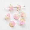 Esmalte de color orquídea hada degradado colorido flor sombrero diy joyería hecha a mano colgante aretes collar material de cuentas