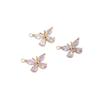 Pingente de borboleta super fada de zircônio com preservação de cor de bolso de ouro 14K, pulseira feita à mão, colar, brincos, joias, pingente, berloque