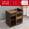 Mesa de Té Estilo Chino, Gabinete de Té para el Hogar, Mesa de Té Pequeña, Juego de Té Kung Fu para Balcón, Tetera, Carrito de Té, Gabinete Lateral Móvil Integrado
