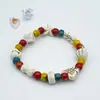 Colección de Cuentas Jingdezhen Cuentas Budistas Pulsera de Cerámica Popular Nuevo Estilo Chino Fresco y Sencillo Estilo Nacional Tejido Puramente Hecho a Mano