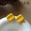 Aretes Cuadrados Pintados con Dopamina con un Toque de Lujo Ligero y de Alta Gama, Versátiles Aretes de Plata para Mujer, Aretes de Dopamina con Pines de Plata 925