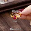 Anillo de Zirconia con Diseño Chapado en Oro Vietnamita para Mujer, Color Oro Imitación, Anillo de Calabaza de Estilo Abierto de Moda, Fabricante de Joyería Estilo Palacio