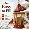 Navidad Nuevo Muñeco de Nieve Comedero para Pájaros Serie de Comederos para Pájaros de Navidad Artesanías de Resina