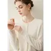 Cárdigan 100% Cachemir Puro para Mujer, Cuello Redondo, Nuevo Estilo Otoño, Suéter, Tejido de Punto, Holgado, Cálido, Ropa de Abrigo, Manga Larga, Cárdigan