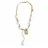 Collar Colgante de Perlas de Agua Dulce y Plata Rota, Cadena para Clavícula Única y Versátil, Joyería de Gama Alta de Nicho al por Mayor