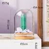 Columna de Cristal Natural Transfronteriza Flor Eterna Adorno de Tapa de Vidrio Prisma Hexagonal de Cristal Hecho a Mano DIY Flor Seca Regalo Creativo