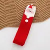 Meias de chão femininas de outono e inverno, quentes, de flanela de coral tridimensional com desenho de Natal, meias de dormir de meia veludo, atacado