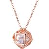 Colar Nalan em prata s925 feminino estilo coreano doce diamante único polígono oco corrente de clavícula geométrica D3862