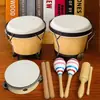 Atacado do Fabricante Tambor Bongo Percussão Infantil Jardim de Infância Orff Materiais Didáticos Brinquedos Infantis Instrumentos Musicais Tambor Bongo