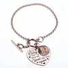 Aço Inoxidável 304 Presente Criativo Fivela OT Corrente Cruzada Presente de Ação de Graças Moda Feminina Coração de Pêssego Pulseira de Gravação DIY