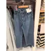 25 Novos Estilos de Outono e Inverno, Estação Jovem e Vibrante, Jeans Lavado Reto Solto para Meninos e Meninas, Calça Casual 475770