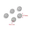 Cuentas Perforadas de Acero Inoxidable Separadores de Flor de Lavanda Colgante Dorado Collar Joyería DIY