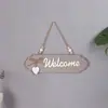 Placa Decorativa de Porta Estilo Pastoral Listagem Criativa de Madeira Bem-vindo à Loja da Marca Decoração de Parede