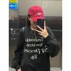 Sudaderas de Cuello Redondo para Mujer Divertidas Populares de Internet Casual Deportivas Harajuku Forradas de Polar Engrosadas Sin Capucha Ropa Estampada Estilo Japonés Genial