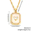 MOXI Venda quente transfronteiriça pingente de amor em cobre claro com zircônia incrustada colar de concha moda de luxo leve alto senso colar clavícula