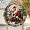 Pingente de apanhador de sol em acrílico, casa, varanda, janela, pátio, atmosfera de feriado de Natal, disco decorativo em acrílico