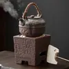 Estufa de Barro Estufa de Carbón Cuadrado Zen Estufa de Carbón Cerámica Estufa de Alcohol Tetera para Hervir Agua Kung Fu Té Juego de Tetera Estufa de Carbón Cerámica