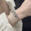 Pulsera de Gato con Lazo para Mujer Diseño de Nicho Ins Simple Versátil Pulsera para Pareja Estudiante