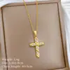 [Acero de Titanio] Collar con Colgante de Zirconia en Forma de Llave con Diamantes Completos, Estilo Palacio Lujoso, Cadena Versátil para la Clavícula para Mujeres, Cadena de Acero de Titanio